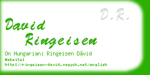 david ringeisen business card